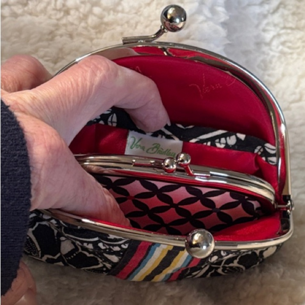 Vera Bradley Black and Red Coin Purse